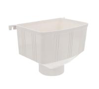 Raccord de Gouttière de Canalisation PVC Blanc à Large Ouverture | Collecte des Eaux Pluviales, Trous de Serrage Latéraux, pour Murs en Brique et Villas