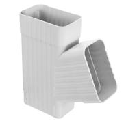 Raccord de Gouttière en Alliage D'aluminium Blanc, Trois Voies | Angle Oblique, Diamètre Intérieur Constant, Clip Standardisé, pour Toitures Neuves et Ruissellement Domestique