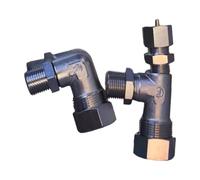 Raccord de jauge d'eau en cuivre de 0,95 cm pour chaudière - Jauge de niveau d'eau - Tube en verre - Accessoires de fours électriques - Connecteur de tube en verre de chaudière en cuivre durable