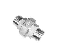 Raccord de Joint d'union en acier inoxydable 304, 1 pièce, 1/4 3/81/2 3/41 1-1/4 1-1/2 "2" BSP, filetage mâle femelle, raccord de tuyau en fonte(M-M,1/2")