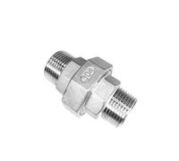 Raccord De Joint Union En Acier Inoxydable 304, 1/4 3/8 1/2 3/41 1-1/4 1-1/2 "2", Tuyau Fonte À Filetage Mâle Femelle(M-M,2")