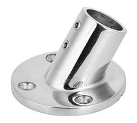 Raccord de main-courante marine en acier inoxydable à base ronde de 60°, accessoires de quincaillerie pour bateau, support de main-courante de pont poli miroir, résistant à la (Il s'est levé)