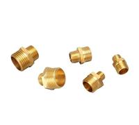 Raccord de mamelon hexagonal en laiton, adaptateur de filetage BSP mâle à mâle connecteur à coupleur rapide 1/8"à 1" for eau, pétrole et gaz(6 fen,10pcs)