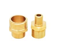Raccord de mamelon hexagonal for tuyau en laiton 1/8 1/4 3/8 1/2 3/4 1' Connecteur de coupleur de filetage mâle à mâle Connecteur d'eau, d'huile et de gaz(3 fen)