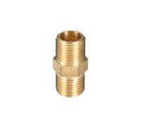 Raccord de mamelon hexagonal for tuyau en laiton, adaptateur à coupleur rapide 1/8 1/4 3/8 1/2 3/4 1 mâle à mâle, connecteur de raccord hexagonal, 1 à 8 pièces(G1l4 x G1l2 4Pcs)