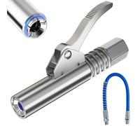 Raccord de Pistolet à Graisse,G Coupler Embout Pompe à Graisse avec Tuyau de 30 cm,Pince de Verrouillage Pistolet à Graisse,Coupleur pour Pompe à Graisse pour Tous Les Types de Presses à Graisse
