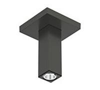 Raccord de plafond hansgrohe E 24338340 100 mm, chrome noir brossé