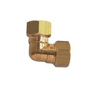 Raccord de plomberie coude 90° bicone DUMONT 3/8 écrou laiton D29000B
