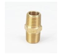 Raccord de raccord en laiton 6,35 mm BSPT x 6,35 mm NPT mâle hexagonal pour raccord de tuyau d'eau, gaz, huile, carburant