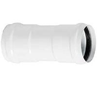 Raccord de raccordement FF Manchon émaillé blanc aluminium (diamètre 80 mm)