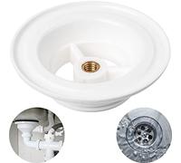 Raccord de Rechange pour éviers, Ø 1 1/4", Base PP en Blanc, avec écrou en Laiton, pièce de Rechange pour Robinet à Bouchon d'évier de Cuisine, raccord Standard pour Siphon, pour Robinet Universel