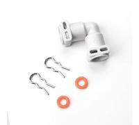 Raccord de rechange pour machine à café en forme de L avec anneaux d'étanchéité en silicone et colliers de serrage compatibles avec plusieurs marques, y compris Dr Coffee