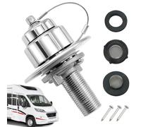 Raccord De Remplacement Pour Entrée D'Eau De Camping-Car - Entrée d'Eau pour Remorque avec Anti-Retour - Raccord Étanche pour Tuyau - Idéal Voyage et Camping entre Amis ou Adultes