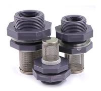 Raccord de réservoir d'eau 1/2", 3/4" 1" avec filtre en acier inoxydable 304 for aquarium, bassin et arrosage de jardin.(3I4 Inch-1pcs)