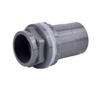 Raccord de réservoir d'eau en PVC 20/25/32/40/50 mm, raccord de vidange épais for Aquarium, entrée et Sortie d'alimentation(Gray,1pc I.D 40mm)