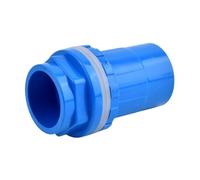 Raccord de réservoir d'eau en PVC 20/25/32/40/50 mm, raccord de vidange épais for Aquarium, entrée et Sortie d'alimentation(Bleu,1pc I.D 50mm)