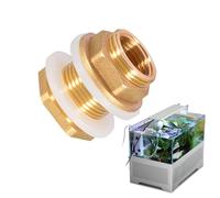 Raccord de réservoir en laiton, connecteur de réservoir d'eau en cuivre | Connecteur de d'eau en laiton massif, raccord de à cloison,Adaptateur fileté pour tuyau d'arrosage, raccor