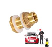 Raccord de réservoir,Raccord de réservoir en laiton - Connecteur de d'eau en laiton fileté pour tuyau d'arrosage | Connecteur de joint de d'eau, filetage en, écrou de raccor