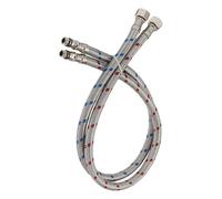 Raccord de robinet 2 pièces en acier inoxydable for tuyau d'alimentation, filetage compression femelle 3/8 9/16 1/2 x connecteur mâle M10 Pour Cuisine(40CM,9-16 x M10)