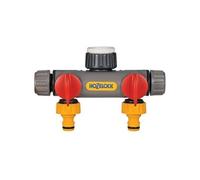 Hozelock 2252 0000 Distributeur d'eau 2 voies Ø 12 à 15 mm (1/2\ ) avec vanne de régulation