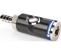 Raccord de sécurité à bouton-poussoir DN 7,4, pivotant, largeur du tuyau en aluminium LW 9 PROMAT