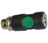 Raccord de sécurité Prevost - Raccord de purge pneumatique avec bouton pression - Raccord de sécurité NW 7,4 - Tête d'attelage positionnable - Fonction de sécurité (1/2" AG)