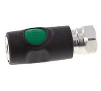 Raccord de sécurité Prevost - Raccord de purge pneumatique avec bouton pression - Raccord de sécurité NW 7,4 - Tête d'attelage positionnable - Fonction de sécurité (1/2" IG)