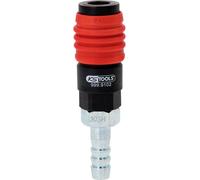 KS Tools 999.9102 Raccord de sécurité universel pour air comprimé 3 en 1 11 mm avec embout de tuyau