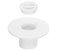 Raccord de Sortie de Piscine Creusée 1,5-2 Pouces en Plastique Blanc | Insertion Directe Pré-encastrée, Installation Rapide, Compatible Tuyauterie Standard, pour Murs Béton et Bassins Hors-sol