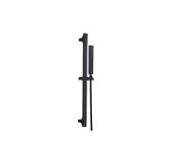 Raccord De Tige Coulissante Carrée For Douche Manuelle, Tuyau À Main Haute Pression En Acier Inoxydable, Accessoires De Salle De Bain(Black 3 Pcs Set)