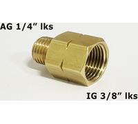 Raccord de transition FF 3/8" gauche x FE 1/4" gauche Réducteur Adaptateur gaz laiton