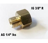 Raccord de transition FF 3/8" R x FE 1/4" lks Réducteur Adaptateur gaz laiton