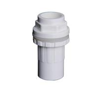 Raccord de trop-plein inférieur, 20 à 50 mm, raccord d'entrée et de sortie for jardin et maison, connecteur de drainage droit, 1 pièce(White,50mm)