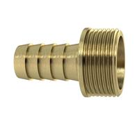 Raccord de tuyau 3/4" x 13 mm, joint plat, avec ceinture, version CH en laiton vierge.