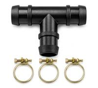 Raccord de tuyau 32 mm, 3 colliers de serrage en acier inoxydable, pièces en T | Connecteur rapide de jardin pour piscine, cascade, trop-plein, fontaine, tuyau de piscine