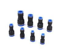 Raccord de tuyau 4 mm, 6 mm, 8 mm, 10 mm, 12 mm, 14 mm, 16 mm, réducteur droit à une touche, raccord de tuyau pneumatique à pousser dans le raccord rapide (couleur : PG8-6)