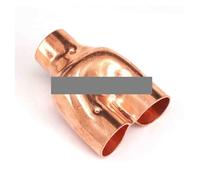 Raccord de tuyau à 3 voies en Y, diamètre intérieur 9,52 mm, 3/8", alimentation par extrémité en cuivre, plomberie for eau et huile