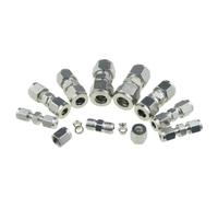 Raccord de tuyau à compression SUS 304, adaptateur de conversion 6 mm, 8, 10, 12 mm, tube 1/4, 1/2, connecteur de coupleur en acier inoxydable(PU,3mm OD Tube)
