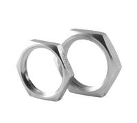 MEXEWORD Raccord de Tuyau à écrou Hexagonal à Filetage Femelle BSP 1/2" 3/4" 1" 1-1/4" 1-1/2" 2" Raccord de Tuyau à écrou Hexagonal en Acier Inoxydable 304(1-1/2")