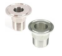 Raccord de tuyau à écrou hexagonal en acier inoxydable 304, 1/2 "3/4" 1 "1-1/4" 1-1/2 "2" mâle X 1.5 "2" 2.5 ", virole à trois pinces(3/4")