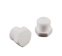 Raccord de tuyau à filetage mâle 1/8", 1/4", 3/8", 1/2", 3/4", 1", 2", embout à tête hexagonale en PTFE, anticorrosion(BSPP,3/8")