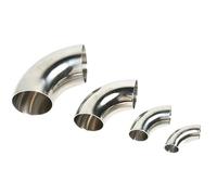 Raccord de tuyau à souder bout à bout, coude à 90 degrés, en acier inoxydable 304/316, diamètre extérieur 12,7 mm/19 mm/25 mm/32 mm/38 mm/45 mm/51 mm/57 mm/63 mm(25mm x 1.5mm)