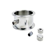 Raccord de tuyau à trois pinces, 1,5 po, 38 mm, diamètre extérieur 50,5 mm, avec embout thermométrique soudé, adaptateur de soudage monobloc SS304(Without Thermometer)