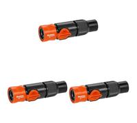 Raccord de tuyau avec vanne de régulation de Gardena : l'embout Gardena pour une régulation pratique de l'eau à l'extrémité du tuyau (2819-20) (Lot de 3)