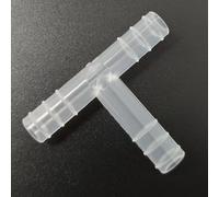 Raccord de tuyau barbelé de Type T à 3 voies, 25 paquets, adaptateur en plastique réutilisable PP for machines alimentaires(6.8mm 1/4inch 6T)