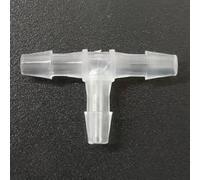 Raccord de tuyau barbelé de Type T à 3 voies, 25 paquets, adaptateur en plastique réutilisable PP for machines alimentaires(3.2mm 1/8inch Cir)