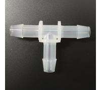 Raccord de tuyau barbelé de Type T à 3 voies, 25 paquets, adaptateur en plastique réutilisable PP for machines alimentaires(9.6mm 3/8inch Cir)