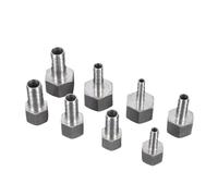 Raccord de tuyau cannelé en acier inoxydable 304, filetage femelle métrique M10 M12 M14 M16, 6, 8, 10, 12 mm, for air, eau, gaz(M16x1.5-8mm)