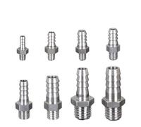 Raccord de tuyau cannelé en acier inoxydable 304, filetage mâle métrique M3 M4 M5 M6 M8 M10 M12 M14 M16, filetage métrique 3, 4, 5, 6, 8, 10, 12 mm, for air, eau, gaz(8xM8x1)