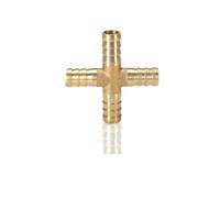 Raccord de tuyau cannelé en laiton 2 3 4 connecteurs à voies pour tuyau de 4 mm, 5 mm, 6 mm, 8 mm, 10 mm, 12 mm, 16 mm, 19 mm Raccords de tube d'eau Pagoda - Croix 4 voies - 16 mm